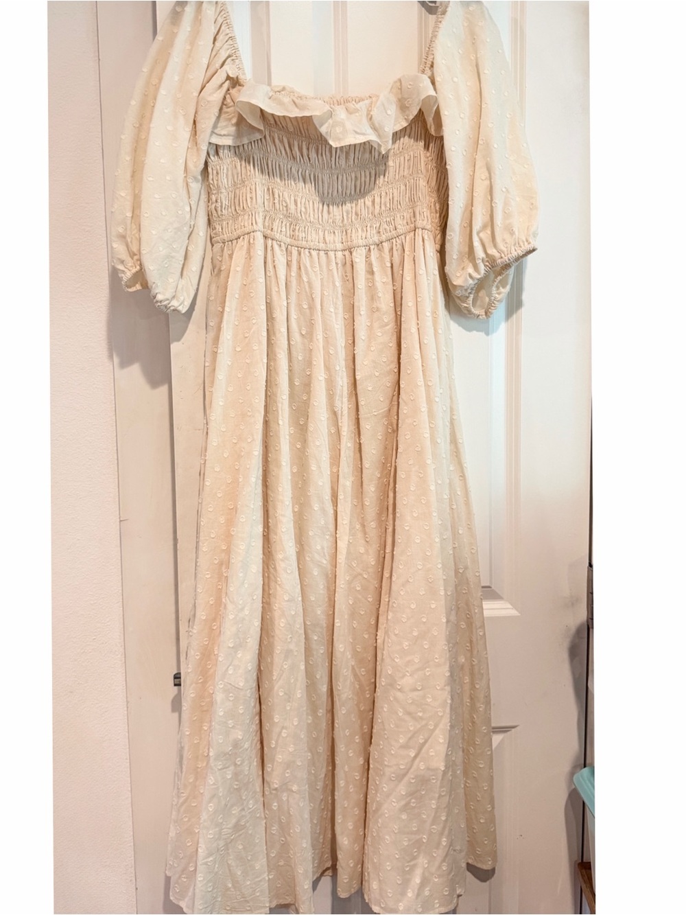 Beige flowy dress